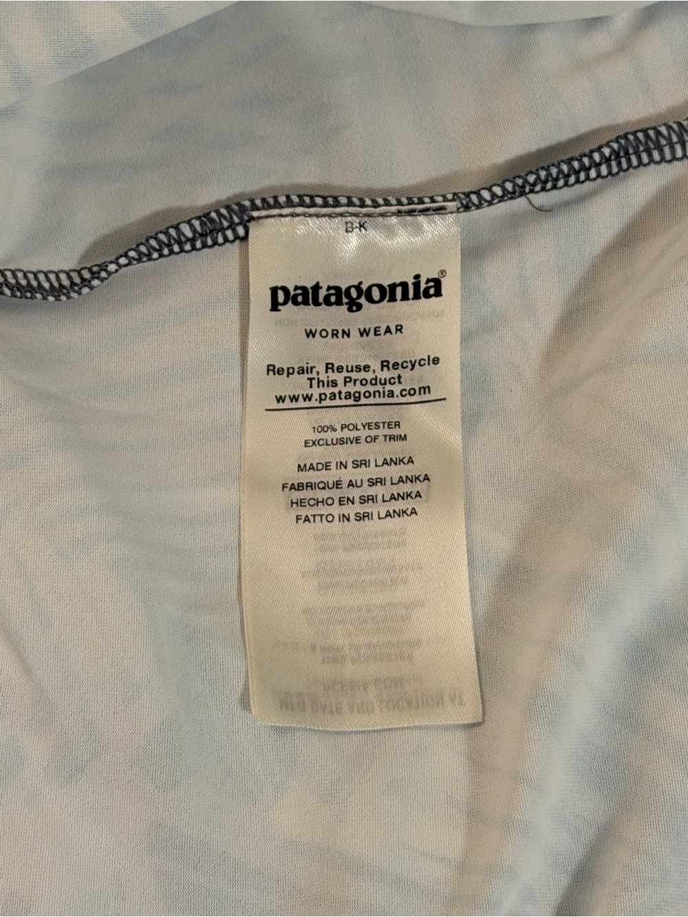 Patagonia Size XL Dam Blue Rain Fern Wash Tropic Comfort Hoody Outdoor Gorpcore - Picture 4 of 7